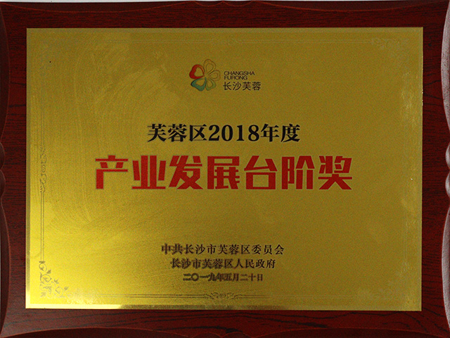 芙蓉区2018年度产业发展台阶奖